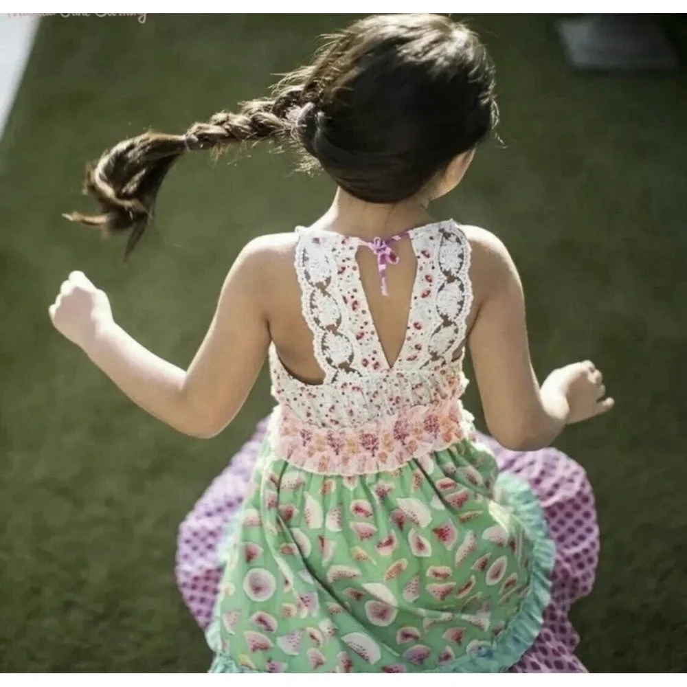 Matilda Jane Adventure Begins Slice of Life Watermelon Dress Size 10 Summer